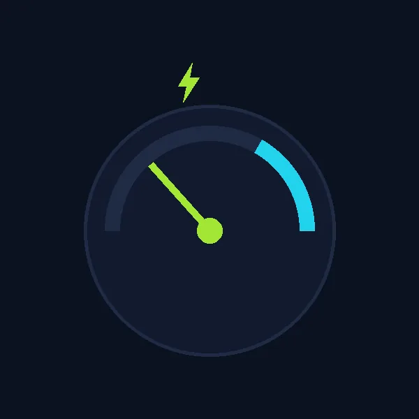 Illustration d'une jauge de performance pour le simulateur PC