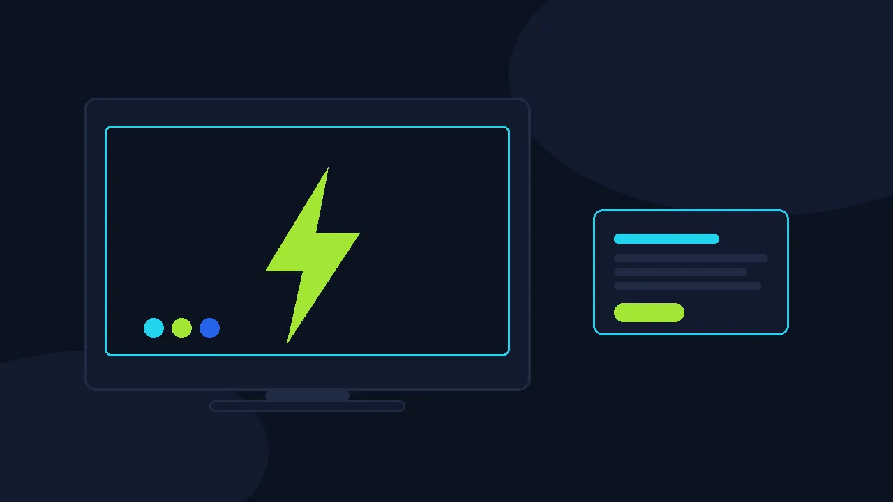 Illustration d'un PC avec un éclair lumineux, symbole des astuces Tech pour PC